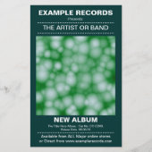 Prospectus 14 Cm X 21,6 Cm Nouveau lancement d'album - Vert foncé (Devant)