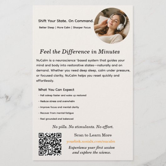 Prospectus 14 Cm X 21,6 Cm NuCalm Product Sheet - xosialX (Devant)