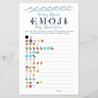 Nursery Rhyme Jeu sous le Baby shower de mer Circu