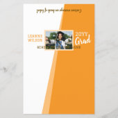 Prospectus 14 Cm X 21,6 Cm Orange Graduation Custom Candy Bar Wrapper (Devant)