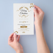 Prospectus 14 Cm X 21,6 Cm Ornements Noël Fête Invitation Flyer (Poignée)