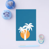 Prospectus 14 Cm X 21,6 Cm Palmiers et soleil orange (Simple)