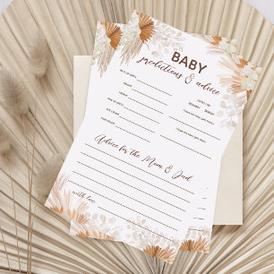 Prospectus 14 Cm X 21,6 Cm Pampas Baby Predictions & Conseils Baby shower Jeu