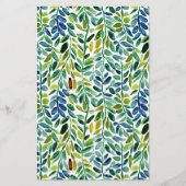 Prospectus 14 Cm X 21,6 Cm Papier d'emballage savon - feuilles vert aquarelle (Devant)