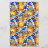 Prospectus 14 Cm X 21,6 Cm Papier d'emballage savon - miel et fleurs. (Devant)