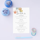 Prospectus 14 Cm X 21,6 Cm PAPIER | Menu Mariage de l'aquarelle moderne (Simple)