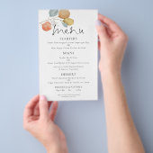 Prospectus 14 Cm X 21,6 Cm PAPIER | Menu Mariage de l'aquarelle moderne (Poignée)