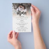 Prospectus 14 Cm X 21,6 Cm PAPIER | Menu Mariage de script d'art photo (Poignée)