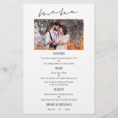 Prospectus 14 Cm X 21,6 Cm PAPIER | Menu Mariage photo de script moderne (Devant)