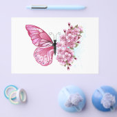 Prospectus 14 Cm X 21,6 Cm Papillon à fleurs avec Sakura rose (Simple)