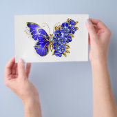 Prospectus 14 Cm X 21,6 Cm Papillon saphir à fleurs (Poignée)