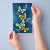 Prospectus 14 Cm X 21,6 Cm Papillons d'or (Poignée)