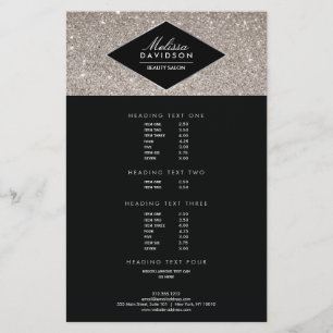 Prospectus 14 Cm X 21,6 Cm Parties scintillant d'argent et prospectus de beau