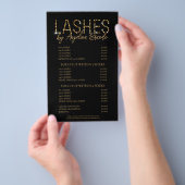 Prospectus 14 Cm X 21,6 Cm Parties scintillant Lashes Eyelash Extensions Blac (Poignée)