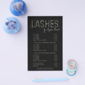 Prospectus 14 Cm X 21,6 Cm Parties scintillant Lashes Eyelash Extensions Blac (Simple)