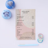 Prospectus 14 Cm X 21,6 Cm Parties scintillant moderne de Rosegold (Simple)