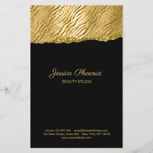 Prospectus 14 Cm X 21,6 Cm Parties scintillant Motif d'or Moderner Glamor