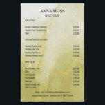 Prospectus 14 Cm X 21,6 Cm Parties scintillant or Aquarelle moderne<br><div class="desc">Moderne,  Aquarelle,  Flyer Parties scintillant Or. des deux côtés. Conçu pour les designers,  stylistes,  salons,  coiffeurs et maquilleurs,  les artistes de clous et Lash,  centre de bien-être et plus encore.</div>