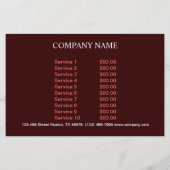 Prospectus 14 Cm X 21,6 Cm pâtisserie mariage dessert (Dos)