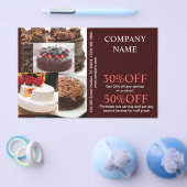 Prospectus 14 Cm X 21,6 Cm pâtisserie mariage dessert (Simple)