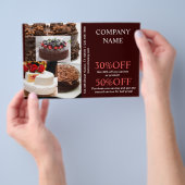 Prospectus 14 Cm X 21,6 Cm pâtisserie mariage dessert (Poignée)