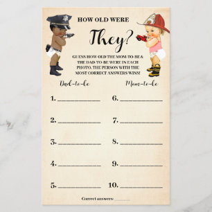 Prospectus 14 Cm X 21,6 Cm Petite Recrue Quel âge avaient-Ils Carte de jeu de