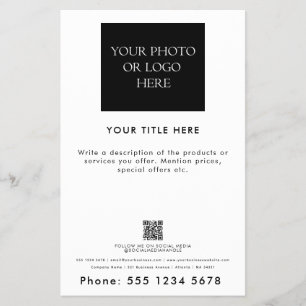 Prospectus 14 Cm X 21,6 Cm Photo promotionnelle du logo professionnel