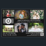 Prospectus 14 Cm X 21,6 Cm Photographie professionnelle du Modèle photo noir<br><div class="desc">Flyer marketing noir pour un photographe professionnel personnalisé avec vos photos, logos, coordonnées, texte personnalisé et code QR. Faites la promotion de votre entreprise de photographie avec ce flyer photo collage personnalisé avec six de vos magnifiques photos d'un côté et une photo plus grande de l'autre pour vous permettre de...</div>