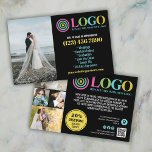 Prospectus 14 Cm X 21,6 Cm Photos du logo jaune noir Promo Petites entreprise<br><div class="desc">Flyers marketing noirs, jaunes et turquoise pour votre petite entreprise personnalisés avec votre logo, photos, code QR et texte personnalisé. Flyers promotionnels personnalisés pour votre petite entreprise, peut-être la photographie, l'aménagement paysager, la beauté, le bien-être, et plus encore. Ajoutez des photos, des adresses, des réseaux sociaux, un numéro de téléphone...</div>
