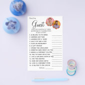 Prospectus 14 Cm X 21,6 Cm Photos modifiables Trouvez l'invité jeu de douche (Simple)