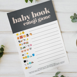 Prospectus 14 Cm X 21,6 Cm Pink Grey Boho Typographie Baby Book Emoji Jeu