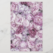 Prospectus 14 Cm X 21,6 Cm Pink Peony Monogram Salon Menu Service (Dos)