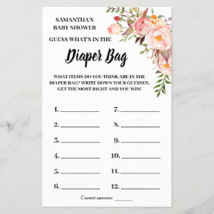 Prospectus 14 Cm X 21,6 Cm Pink Qu'est-ce que dans le sac de couche douche je