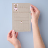 Prospectus 14 Cm X 21,6 Cm Pink Teddy Bear Baby shower Bingo Jeu (Poignée)