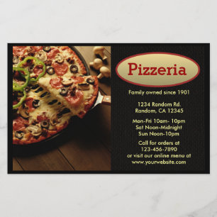 Prospectus 14 Cm X 21,6 Cm Pizzeria flyers professionnels personnalisables