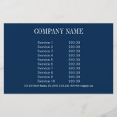 Prospectus 14 Cm X 21,6 Cm plage marine océan aquarelle marbre bleu (Dos)