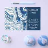 Prospectus 14 Cm X 21,6 Cm plage nautique océan aquarelle bleu marbre (Simple)