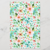 Prospectus 14 Cm X 21,6 Cm Plage tropicale fleurie douche nuptiale Jeu (Dos)