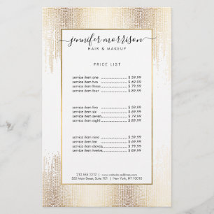 Prospectus 14 Cm X 21,6 Cm Pluie de Confetti Gold Script Glam