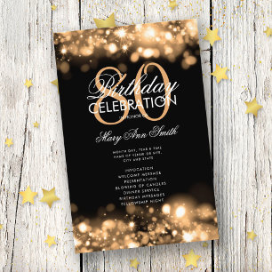 Prospectus 14 Cm X 21,6 Cm Programme de 80e anniversaire Glam Lights Gold Men