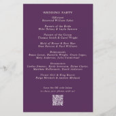 Prospectus 14 Cm X 21,6 Cm Programme de mariage moderne simple gras violet (Dos)