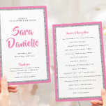 Prospectus 14 Cm X 21,6 Cm Programme de papier rose Bat mitzvah Glittery<br><div class="desc">Le poids de cet article est parfait pour votre programme. Il est beaucoup plus lourd que le papier à copier et est parfait pour vos programmes jetables. Utilisez le modèle pour remplir vos informations. La fonction "Personnaliser plus loin" permet de modifier la police (taille, style, couleur), d'ajouter des lignes de...</div>