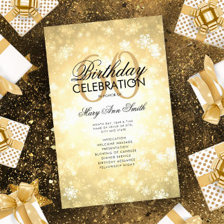 Prospectus 14 Cm X 21,6 Cm Programme d'hiver 60e anniversaire Gold Wonderland