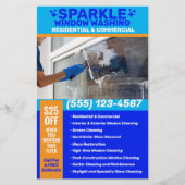 Prospectus 14 Cm X 21,6 Cm Promotion du nettoyage de fenêtres (Devant)