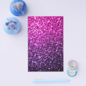 Prospectus 14 Cm X 21,6 Cm Purple Pink Ombre faux parties scintillant scintil (Simple)