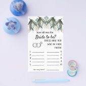 Prospectus 14 Cm X 21,6 Cm Quel âge avait l'Épouse ? Fleurs - Jeu (Simple)