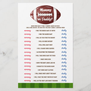 Prospectus 14 Cm X 21,6 Cm Qui a dit Jeu de Baby Shower de Football Américain