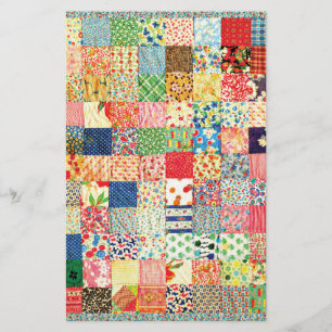 Prospectus 14 Cm X 21,6 Cm QWL Patchwork Quilt MOTIF COLORÉ ARRIÈRE - PLAN HO