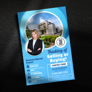 Prospectus 14 Cm X 21,6 Cm Rapport du marché immobilier Blue Realtor & Courti