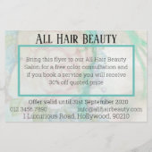 Prospectus 14 Cm X 21,6 Cm Remise offre coiffeuse salon de coiffure (Dos)